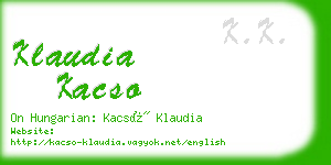 klaudia kacso business card